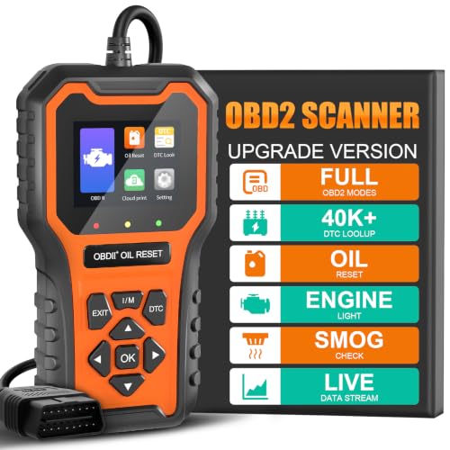 OBD2 Scanner, Code Reader OBDII Scan Tool for Check Engine Light/Oil Light Reset, Fast and Accurate Fault Diagnostic Scan Tool for Car 1996+, 2.8'' Color Screen - color: Orange