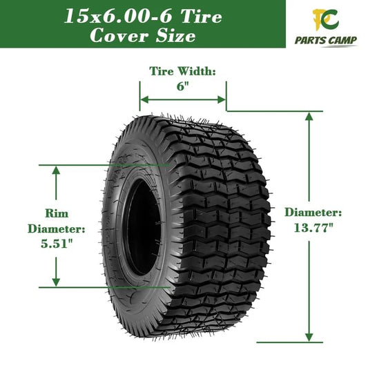 Parts Camp 15x6.00-6 Tire and Inner Tube Set with TR-13 Valve Stem - size: 15x6.00-6