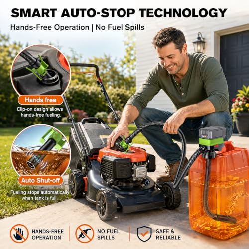 Fuel Transfer Pump 3.5 GPM, Auto Shut-Off Nozzle, Leak-Resistant - size: 3.5 GPM