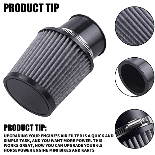 High Performance Upgraded Air Filter adapter Intake Spark Plug Kit for Predator 212cc 6.5 Hp Engine Mini Bike Go Kart Racing (Silver) - color: silver, size: Without carburetor
