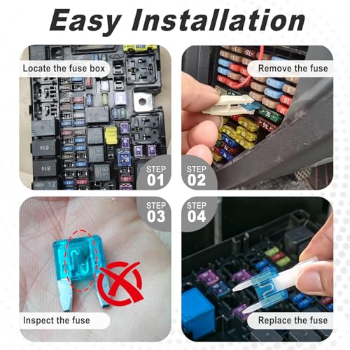 80 PCS Mini Car Fuses Assortment Kit, Blade Fuses Automotive Fuse Kit - size: 80pcs Mini