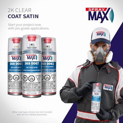 SprayMax 2K Semi Matte Clear Coat | 2K Satin Clear Coat Spray Paint