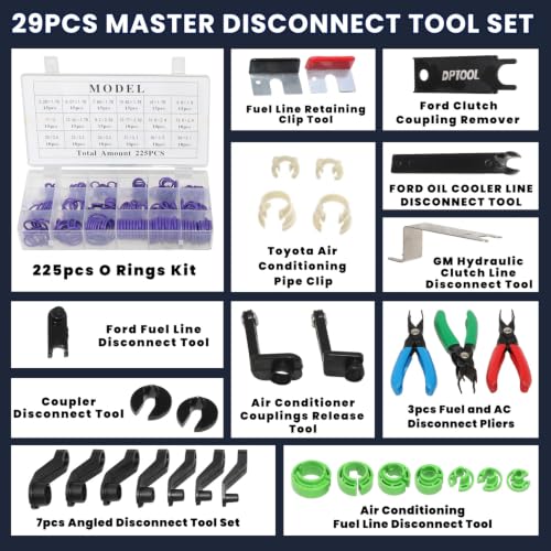 DPTOOL 29pcs Master Quick Disconnect Tool Set
