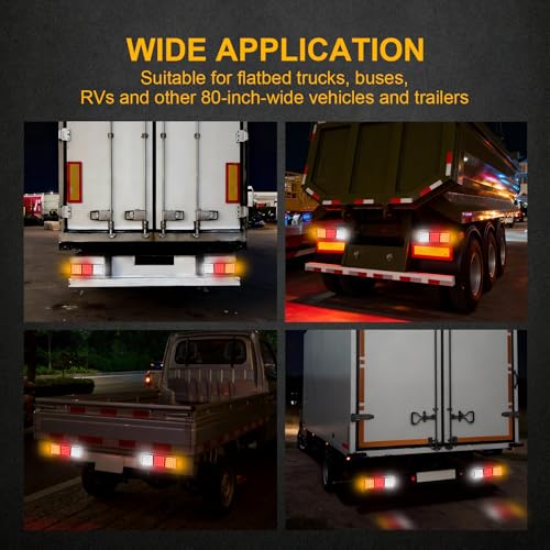 2Pcs 75 LED Truck Tail Lights Bar Kit Super Bright IP68 Waterproof - color: Tail Lights-C