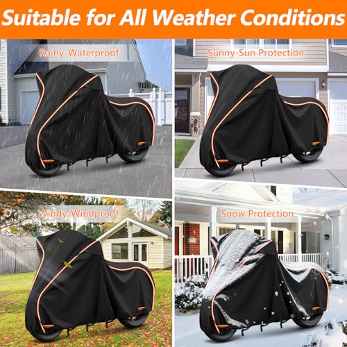 420D & Cotton Lining Waterproof Motorcycle Cover for Honda Africa Twin - size: for Honda Africa Twin