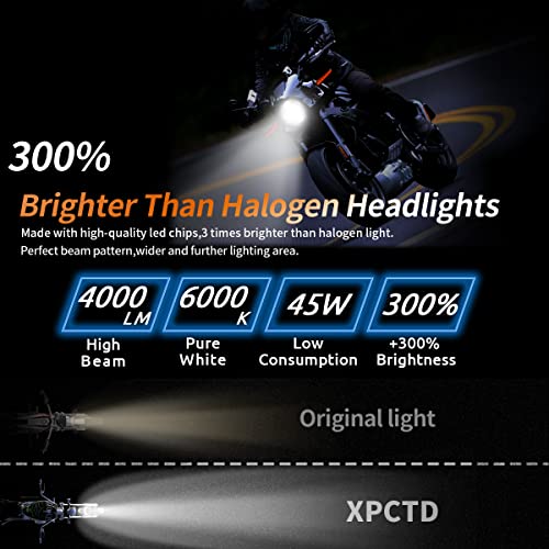 XPCTD 7 Inch LED Headlight Kit For Street Glide Road King Electra Glide Ultra Classic Fat Boy Tri Cvo Heritage Softail Slim Delux Ultra Limited Chrome - color: Chrome A
