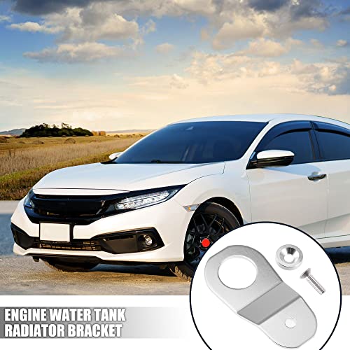 X AUTOHAUX Engine Water Tank Radiator Bracket Radiator Stay Mount Bracket and Washer Kit for Honda Civic 1996-2000 Aluminum Alloy Silver Tone 1 Set - color: Silver Tone