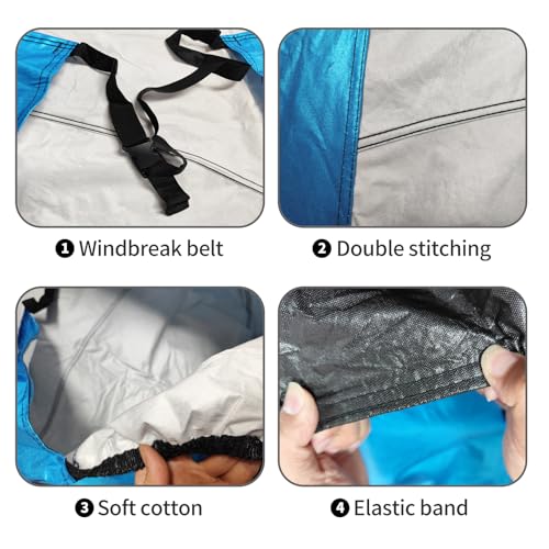 Tire Covers 4 Pack,Tough Tire Wheel Protector for Jeep, Camper, SUV, Travel Trailer,RV, Truck,Universal Outdoor Waterproof Anti-UV Snow Sun Rain Tire Covers Set Fits Tire Diameters 33-35 Inches - size: XL--blue