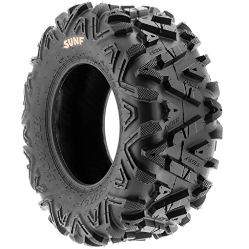 SunF ATV Tires 25x8-11 Front & 25x10-11 Rear ATV UTV All Terrain Tires 6 Ply Tubeless A033, Set of 4 - size: 25x8-11 & 25x10-11