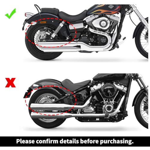 TCMT Hard Saddlebag & Liners Carpet Insert + Conversion Bracket Kit Fits For Harley Heritage Softail Softail Deluxe 1984-2017(except for Deuce Model Softail Slim Models) - color: Black Conversion Brackets, size: Style A Red