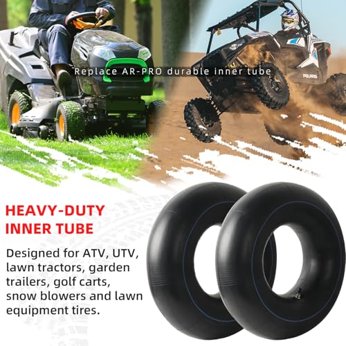 AR-PRO Replacement 22x11-10, 20x10-10 Inner Tubes for ATV UTV, Lawn Tractor, Garden Trailer, Golf Cart, Snow Blowers - with TR4 Straight Valve Stems - Made from Durable Butyl Rubber (Set of 2) - size: 22x11-10/20x10-10,TR-4