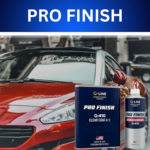 2K Clear Coat Automotive Paint Kit, High Gloss Acrylic Clear Coat 4:1 Mix Ratio with Medium Hardener, 1 Gallon (3.78L) + 1 Quart, Professional Automotive ClearCoat for Cars, Durable Auto ClearCoat