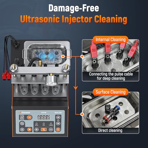 FOXWELL JT410 Fuel Injector Tester & Cleaner Machine with Ultrasonic Clean
