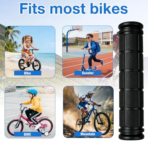 2 Pairs Bicycle Handle Bar Grips Mushroom Grips for BMX/Road Mountain Bikes - color: Black and Green