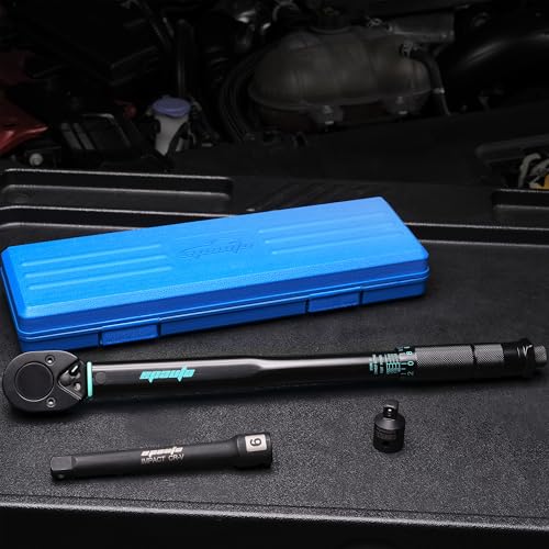 EPAuto 1/2-inch Drive Click Torque Wrench, 10-150 ft/lb, 13.6-203.5 N/m, Black - size: 1/2-Inch Drive 10-150 ft-lb