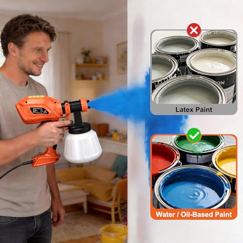 Paint Sprayer Electric Spray Gun Paint 800W 4 Nozzles 3 Patterns