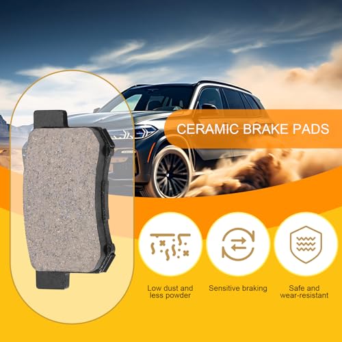Ceramic Rear Brake Pads for Honda Accord,Civic - size: D537H