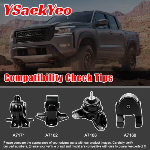 Engine Motor Mount Set Compatible with Hyundai Sonata 3.3L 2009–2010 - size: Sonata 2009–2010