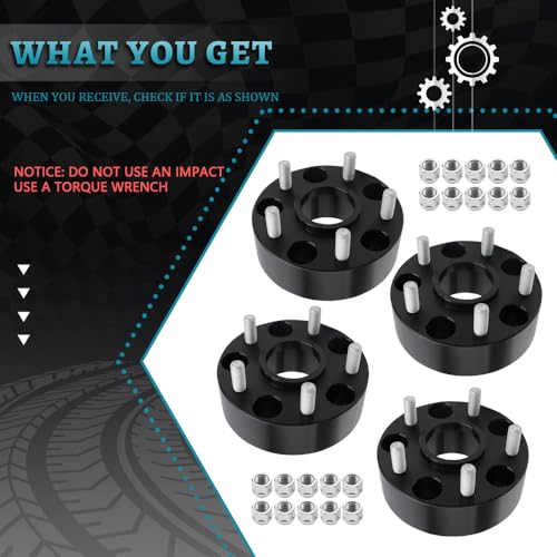 IRONTEK 5x5 Wheel Spacers Compatible for Jeep Wrangler JL, for Jeep Grand Cherokee WK2 WL, for Jeep Gladiator JT, for Dodge Durango 2011-2023,Forged 2 inch Thread Pitch M14x1.5 Hub Bore 71.5mm 4PCS - size: 5x5-1in-4PCS