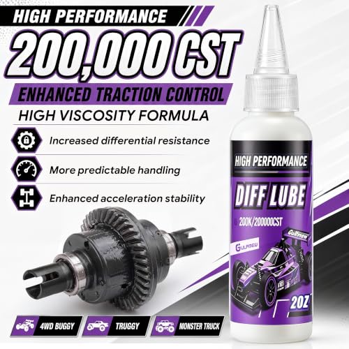 2 OZ RC Differential Oil 200K CST, Silicone RC Diff Fluid, 200, 000 CST - style: 200K 200,000 cSt