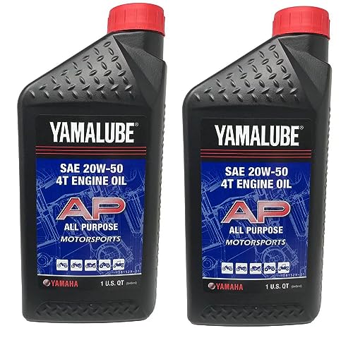 Yamaha Yamalube 20W-50 Motorsports All Purpose Performance 4-Stroke Engine Oil- 2 Quarts, #LUB-20W50-AP-12 - size: 2 Quarts