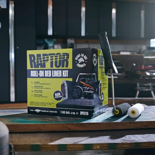 RAPTOR Roll-On Bed Liner Kit, Truck Bed Liners, 1 Gallon - size: 1 Pack