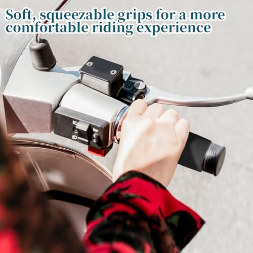 Foam Handle Grips, 2Pcs Motorcycle Handlebar Grips Motorcycle Hand Grip Sponge Covers Anti-Slip Handlebar Grip Fit for 1-1.2 Inch