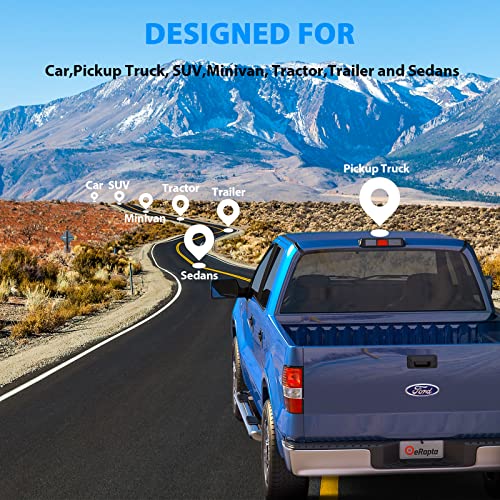 eRapta HD Backup Camera Rear View License Plate Reverse Camera Universal for Pickup Truck Car SUV 149° Perfect Angle Night Vision IP69K Level Waterproof A1XT02 - color: Charcoal Black