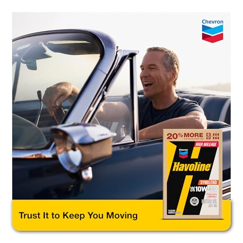 Havoline Motor Oil 10w30 High Mileage Synthetic Technology Smart Change Engine Oil, 10W-30, 6 Quarts, Pack of 1 - size: Pack of 1, style: 10W-30
