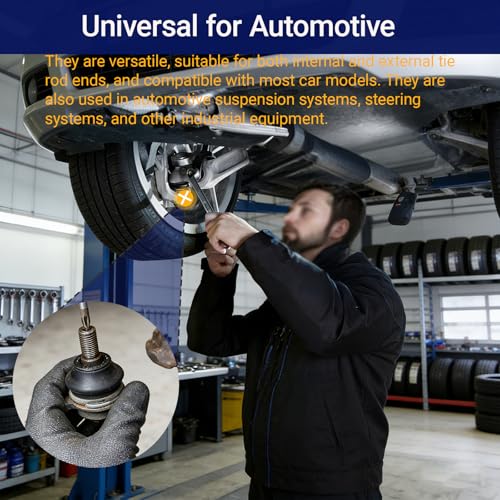 14PCS Automotive Tie Rod End Boots, Ball Joint Rubber Tie Rod Boot, Universal Dust Boots Cover for Tie Rod Accessories Suitable to Most Vehicle (Black)
