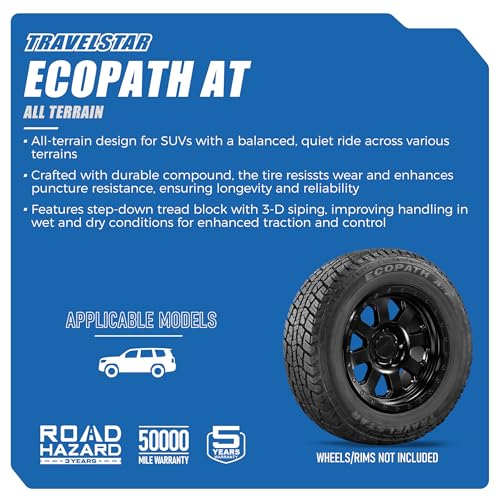 Set of 2 Travelstar Ecopath AT All Terrain 245/75R16 111S SUV Radial Tire - size: 245/75R16