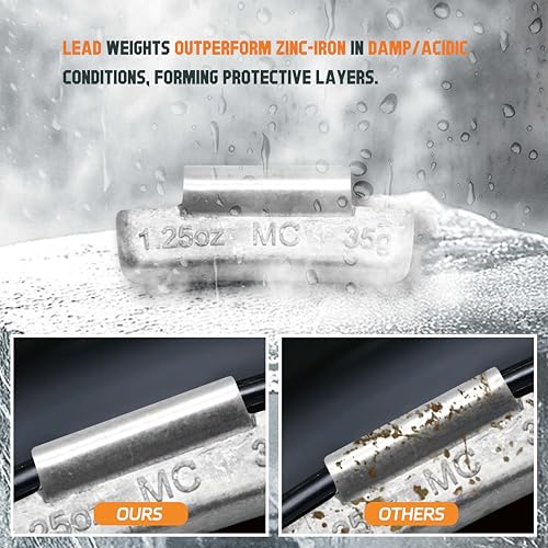 MC Type 0.5oz Wheel Weights Lead Clip on 50Pcs/Box Fits Alloy Rim - size: MC-0.50 Oz
