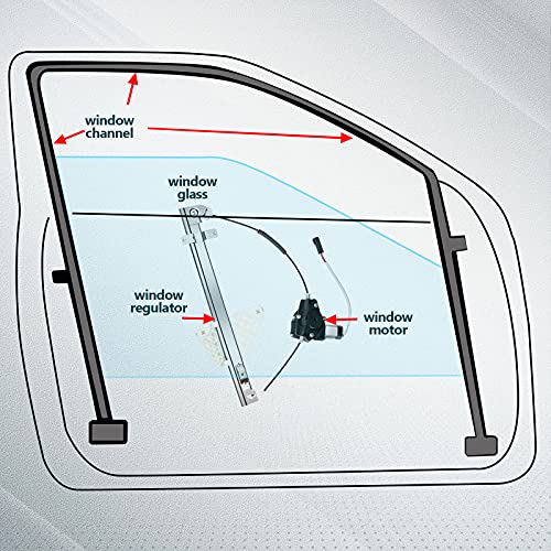 FINDAUTO Power Window Regulator for Jeep Grand for Cherokee for 2001-2004 - size: Rear Left, style: 2001-2004 for Jeep Grand for Cherokee