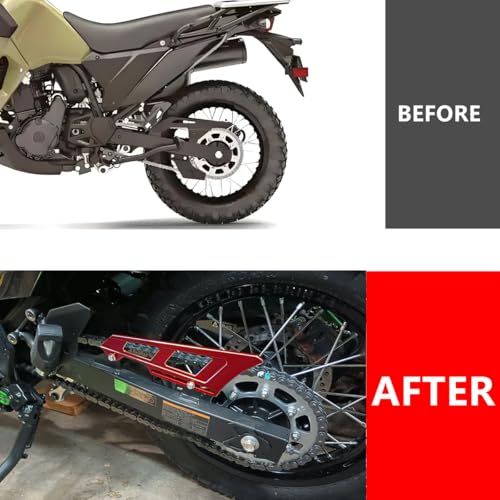 Rear Chain Guard Cover Compatible with KLR 650 ADV Adventure KLR650 2022-2026, XR250L XR650L CRF450RL CRF450L CRF300L CRF250L /Rally,DR650 DRZ400SM DRZ400/E DRZ400S Red - color: 247 red
