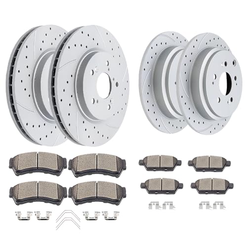 Acinoparts Front and Rear Brake Kit Replacement for 2005 2006 2007 2008 - size: HMBK20801