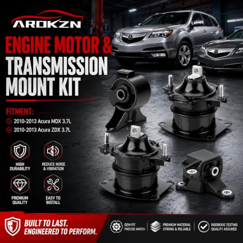 4Pcs Engine Motor Mount Compatible with Acura MDX & ZDX 2010-2013 3.7L Transmission Mount Kit Replace A4526HY A65016 A65097HY A65094 - size: Acura MDX 2010-2013 Acura ZDX 2010-2013