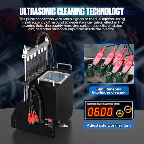 CT450 Heated GDI 6-Cylinder Fuel Injector Cleaning Machine & Tester