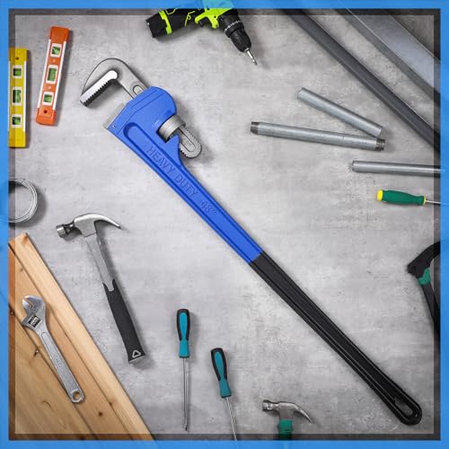 Gisafai 48" Straight Heavy Duty Pipe Wrench Set - size: 48"