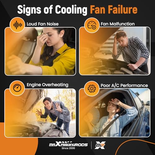 maXpeedingrods Dual Fan Radiator Cooling Fan Assembly w/Brushless Motor for Ford F-150 2021-2023, ML3Z8C607C