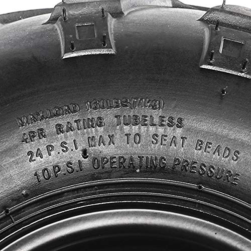 ATV Tires 145/70-6 Wheels with Rims | Tubeless tire for Go Kart UTV Quad Bike - color: 4PCS