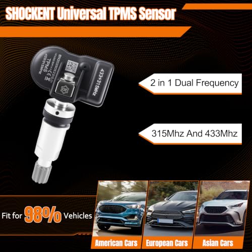 SHOCKENT Universal Programmable TPMS Sensor, Dual Frequency (1 Pcs)