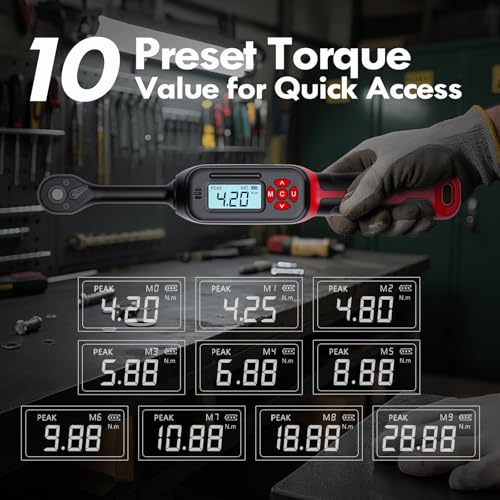 14-Piece 3/8" Digital Torque Wrench Spark Plug Socket Set - size: 3/8" 14pcs-Spark 4.2-85N.m/3-62.6Ft.lb