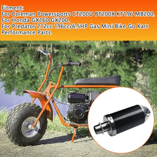 Exhaust Muffler Silencer For Predator 212cc 196cc For Coleman CT200U Black - color: black