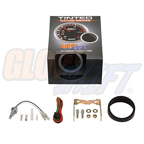 GlowShift Tinted Series 260F Transmission Temp Gauge Kit, 2-1/16" 52mm