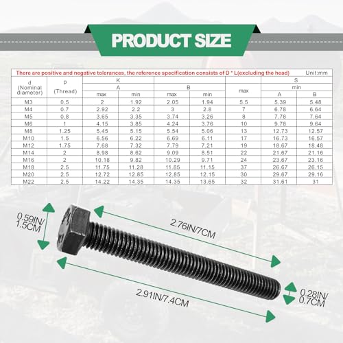 4 Pcs M8 8mm Secondary Clutch Spreader Tool - Belt Change Removal Kit for Can-am ATVs & SXSs, M8 x 1.25 x 70 Metric Bolt (12.9 CL, Pre-Oiled, Fully Threaded)
