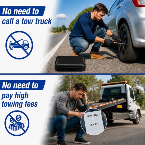 105-Piece Tire Screw Plug Repair Kit, No Tire Removal for Cars and Trucks