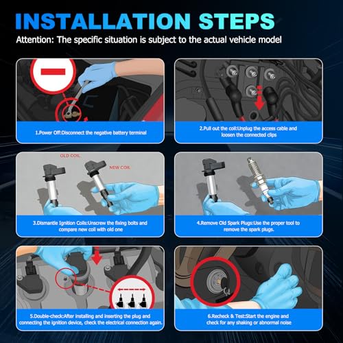 OTO-K Ignition Coils and Iridium Spark Plugs Set Compatible with Ford Expedition F150 F250 F350 Mustang 2005-2008/Lincoln Mark LT Navigator V8 5.4L 4.6L DG511 SP546 Set of 8 Straight Black Coil Boot