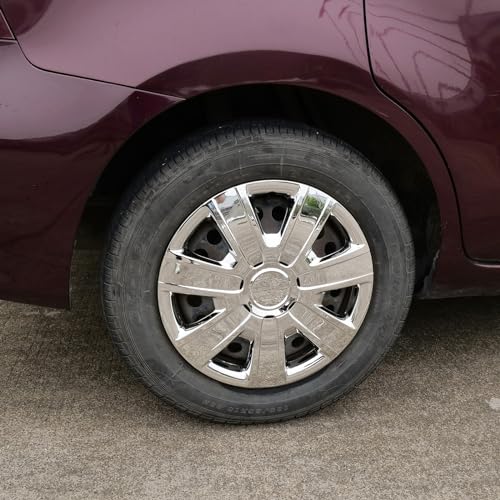 15 Inches Wheel Rim Cover Hubcaps, Hubcap Wheel Covers - color: 5076-Chrome-15