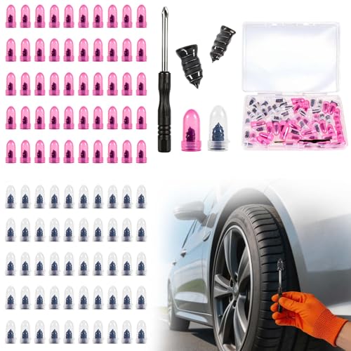Tire Repair Kit – 101 PCS Spiral Rubber Nails with Screwdriver - size: 100 pcs