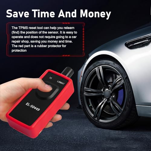 EL-50449 Car TPMS Relearn Tool, TPMS Activation & Relearn Tool, Portable Tire Pressure Monitor Sensor Reset Device, Compatible with Ford F150 F250 Fusion Edge Lincoln Mercury (Black)